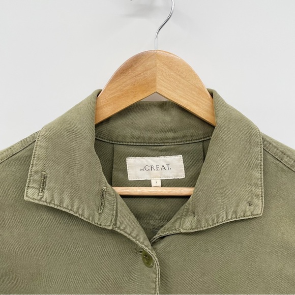 The Great Swingy Army Canvas Jacket in Army Green - Picture 5 of 8